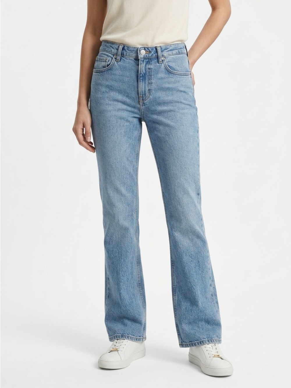 Reformation Peyton High Rise Bootcut Jeans Stretch Denim Malta Wash 25